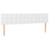 vidaXL Cabeceros cuero sint&eacute;tico blanco 160x5x78/88 cm