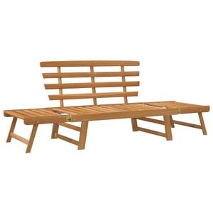 vidaXL Banco de jard&iacute;n 2 en 1 190 cm madera maciza acacia