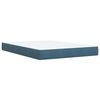vidaXL Cama box spring con colch&oacute;n terciopelo azul oscuro 140x190 cm