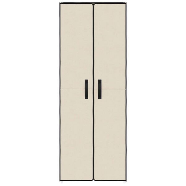 vidaXL Armario zapatero de tela crema 60x30x166 cm