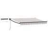 vidaXL Toldo Retr&aacute;ctil El&eacute;ctrico Gris claro y blanco. 3,5 x 2,5 m
