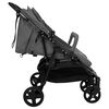 vidaXL Carrito para gemelos de acero gris oscuro y negro