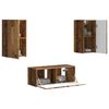 vidaXL Conjunto de mueble de TV Montaje en la pared 6 pcs Madera vieja