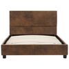 vidaXL Estructura cama sin colchón piel ante sintética marrón 90x200cm
