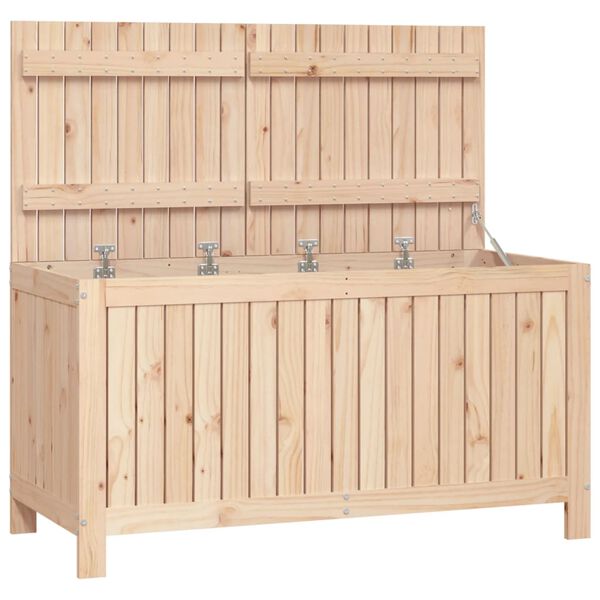 vidaXL Caja de almacenaje jard&iacute;n madera maciza de pino 121x55x64 cm