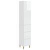 vidaXL Juego de armarios 2 uds. Blanco Brillante Madera de ingenier&iacute;a