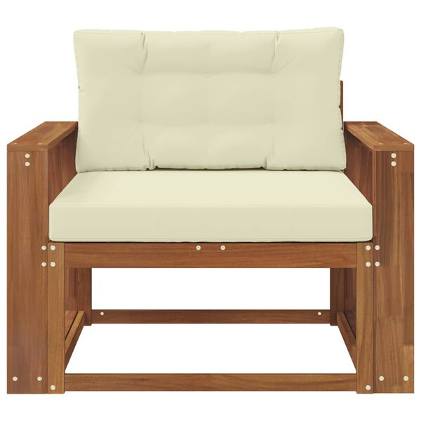 vidaXL Sof&aacute; intermedio de exterior Madera de Acacia S&oacute;lida Natural