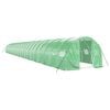vidaXL Invernadero con estructura de acero verde 72 m&sup2; 24x3x2 m
