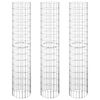 vidaXL Arriate gaviones circular 3 uds acero galvanizado &Oslash;30x150 cm