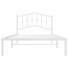 vidaXL Estructura cama sin colchón con cabecero metal blanco 107x203cm