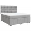 vidaXL Cama box spring con colch&oacute;n tela gris claro 180x200 cm