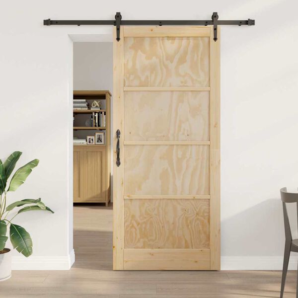 vidaXL Puerta Corredera ORKDAL Marr&oacute;n 93 x 211 cm