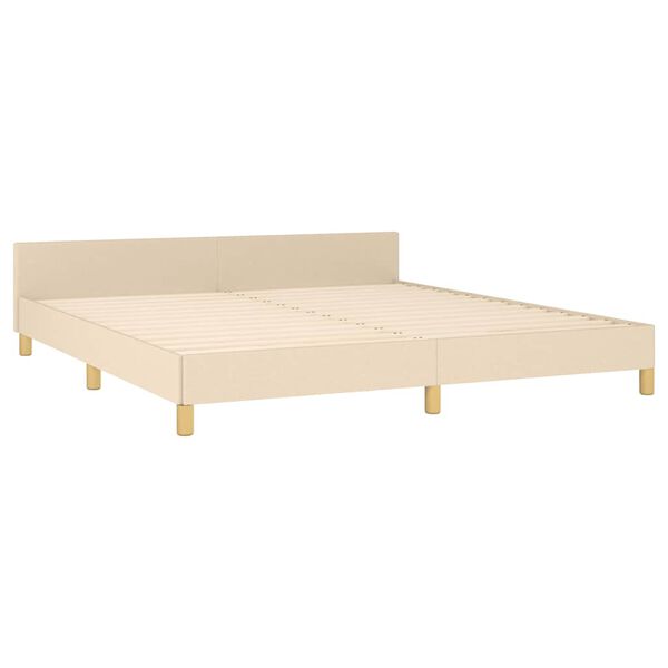 vidaXL Cama sin colch&oacute;n tela color crema 180x200 cm