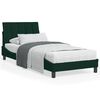 vidaXL Cama con colch&oacute;n Hanko terciopelo verde oscuro 90x200 cm