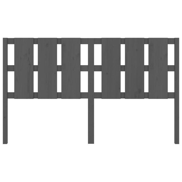 vidaXL Cabecero de cama madera maciza de pino gris 165,5x4x100 cm