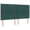 vidaXL Cama tipo Box Spring Verde oscuro 180 x 200 cm Terciopelo