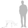 vidaXL Figura de reno de Navidad blanco c&aacute;lido 73x31x45 cm