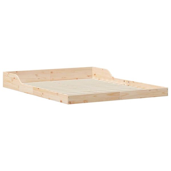 vidaXL Estructura de cama Marr&oacute;n 160 x 200 cm Madera de pino macizo