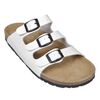 vidaXL Sandalias corcho bio mujer 3 correas y hebillas blanco talla 41
