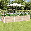 vidaXL Jardinera Marfil 240 x 80 x 45 cm Acero