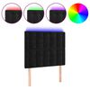 vidaXL Cabecero con luces LED terciopelo negro 100x5x118/128 cm