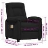 vidaXL Sill&oacute;n de masaje el&eacute;ctrico tela de microfibra negro