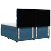 vidaXL Cama box spring con colch&oacute;n terciopelo azul oscuro 200x200 cm