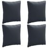 vidaXL Coj&iacute;n de respaldo PUTTEN 4 uds. 100% Poli&eacute;ster Azul Oscuro