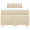 vidaXL Cama box spring con colch&oacute;n tela color crema 120x190 cm