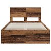 vidaXL Estructura de cama con cabecera Madera vieja 120 x 190 cm