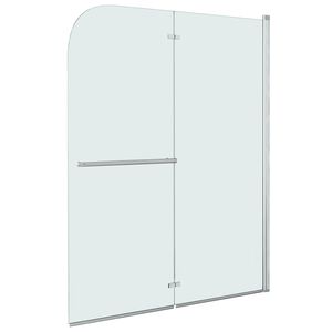 vidaXL Mampara de ducha plegable 2 paneles ESG 95x140 cm