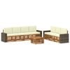 vidaXL Juegos de sof&aacute;s 8 uds. Madera de Acacia S&oacute;lida