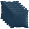 vidaXL Funda de almohada 6 uds. HOUTEN Azul marino 30 x 30 cm pana