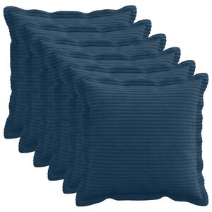 vidaXL Funda de almohada 6 uds. HOUTEN Azul marino 30 x 30 cm pana