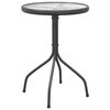 vidaXL Mesa de jard&iacute;n de acero gris antracita &Oslash;50x71 cm