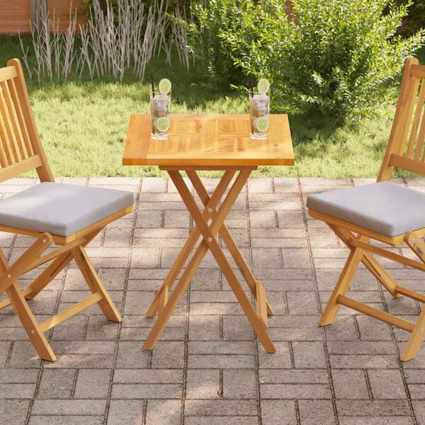 vidaXL Superficie de mesa de madera maciza de teca 60x60x2,5 cm