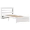 vidaXL Estructura de cama con cabecero sin colch&oacute;n blanco 90x200 cm