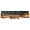 vidaXL Conjunto de sof&aacute;s de exterior 6 uds. Natural y Antracita