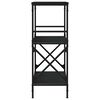 vidaXL Librer&iacute;a de 3 estantes madera ingenier&iacute;a negro 56x35x90,5 cm
