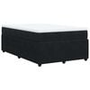 vidaXL Cama box spring con colch&oacute;n terciopelo negro 120x200 cm