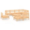 vidaXL Juego de muebles de jard&iacute;n 9 piezas madera maciza de pino