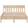 vidaXL Estructura de cama sin colchón madera maciza de pino 135x190 cm