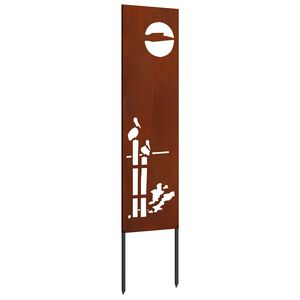 vidaXL Pantalla de Privacidad para Jard&iacute;n Calado Oxidado 32 x 140 cm