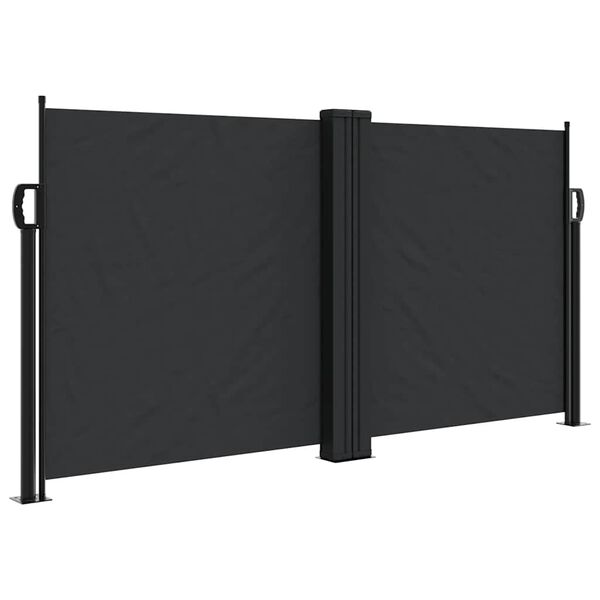 vidaXL Toldo lateral retr&aacute;ctil negro 120x600 cm