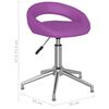 vidaXL Sillas de comedor giratorias 2 unidades cuero sint&eacute;tico morado