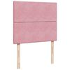 vidaXL Cama box spring con colch&oacute;n terciopelo rosa 120x190 cm