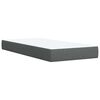 vidaXL Cama box spring con colch&oacute;n tela gris oscuro 90x200 cm