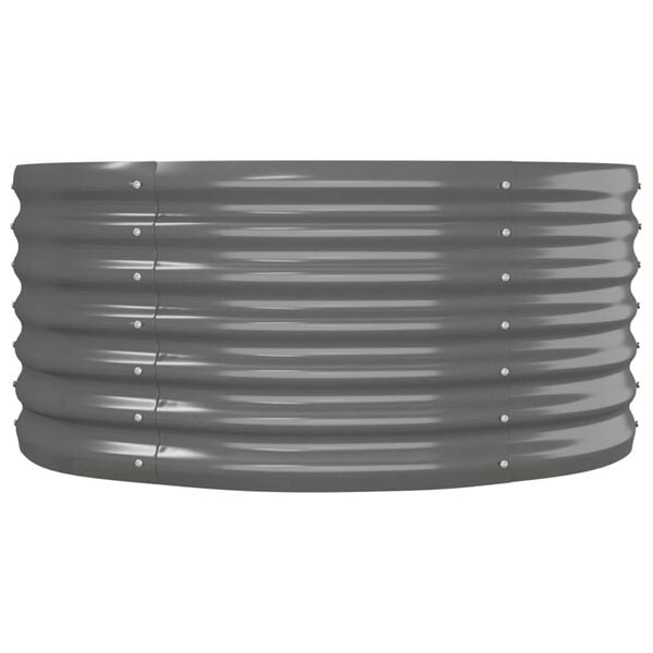 vidaXL Jardinera arriate acero galvanizado gris 152x80x36 cm