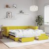 vidaXL Sof&aacute; cama nido con cajones terciopelo amarillo 100x200 cm