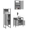 vidaXL Set de muebles de baño 3 pzas madera contrachapada gris sonoma
